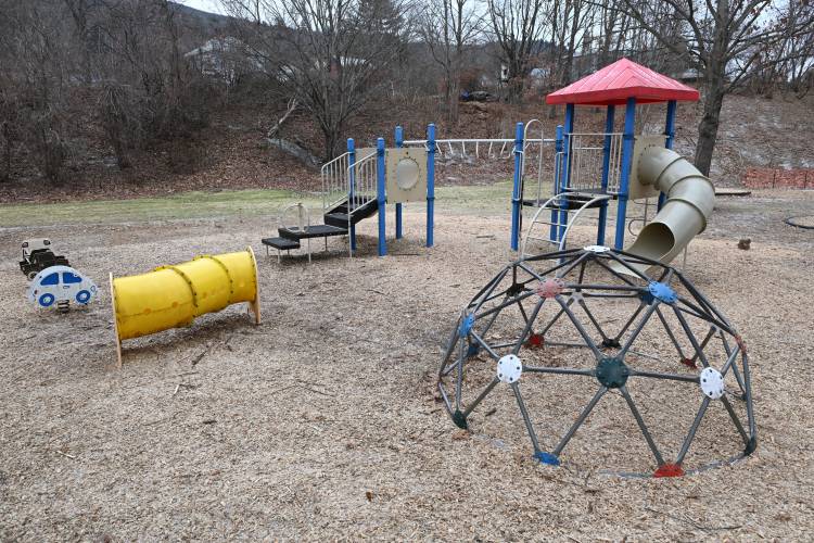 Fundraising efforts are underway to replace Buckland-Shelburne Elementary School’s three playgrounds, which are geared toward students in different grade levels. Shelburne’s Community Preservation Committee voted unanimously last week to support fully funding the Parent-Teacher Organization’s request for $100,000 to replace one of the three playgrounds.