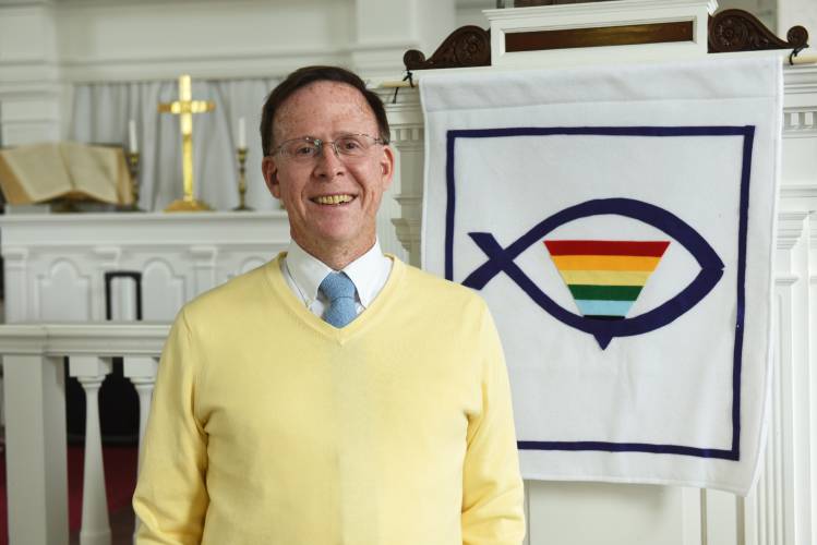 The Rev. Randy Calvo at the First Congregational Church of Sunderland, United Church of Christ.