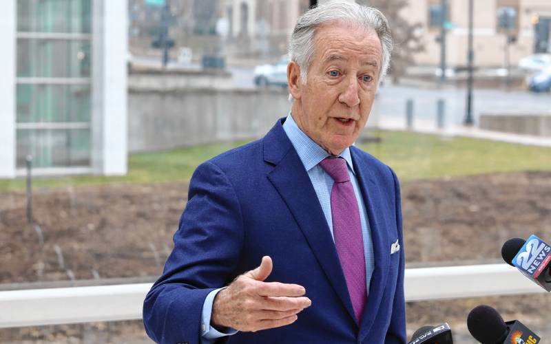 U.S. Rep. Richard Neal speaks during a press conference held at a federal courthouse in Springfield on Friday morning. U.S. Rep. Richard Neal speaks during a press conference held at a federal courthouse in Springfield on Friday morning.