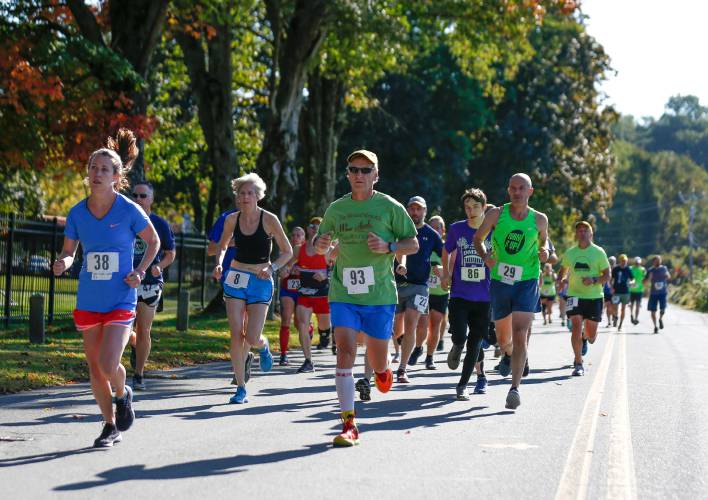 Runners kick off the start of the 25th annual Don Maynard Memorial 5 Mile Road Race back in 2019 in Greenfield. The event is celebrating its 30th anniversary next month.  