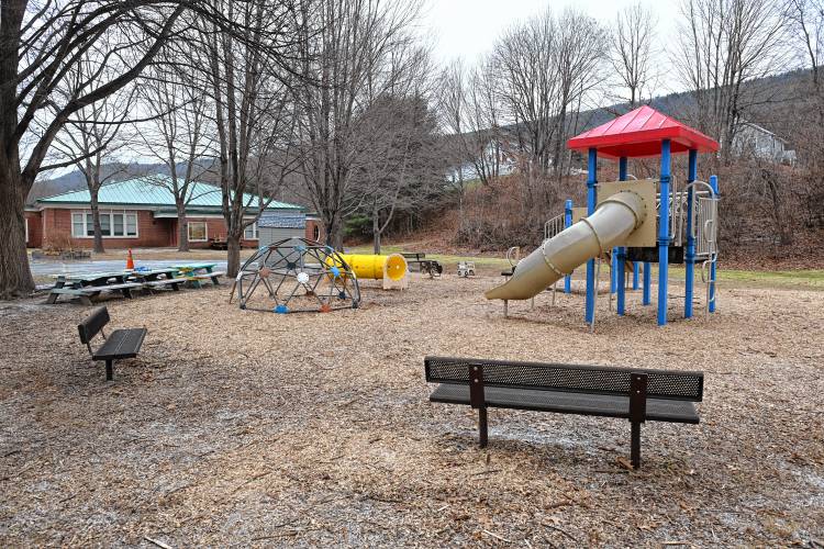 Fundraising efforts are underway to replace Buckland-Shelburne Elementary School’s three playgrounds, which are geared toward students in different grade levels.