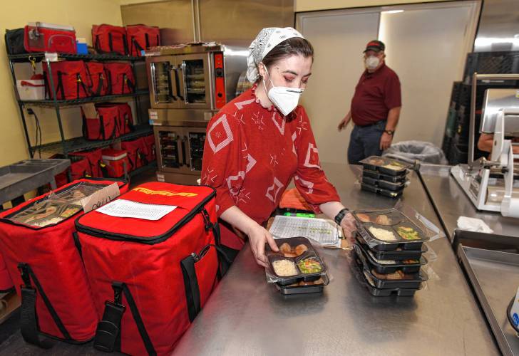 Bryanna Nadeau organizes meals for delivery through LifePath’s Meals on Wheels program in 2022. Those looking to support Meals on Wheels while enjoying music are invited to a free benefit concert, to be held at Northfield Mount Hermon School’s Rhodes Arts Center on Sunday, Feb. 18, at 3 p.m. Bryanna Nadeau organizes meals for delivery through LifePath’s Meals on Wheels program in 2022. Those looking to support Meals on Wheels while enjoying music are invited to a free benefit concert, to be held at Northfield Mount Hermon School’s Rhodes Arts Center on Sunday, Feb. 18, at 3 p.m.