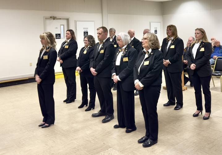 The Montague Elks Lodge #2521 class of 2025-2026 during their March 22 installation ceremony. 