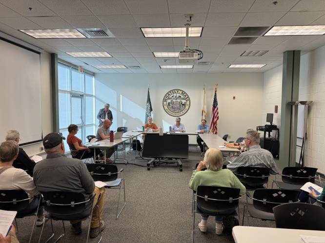Three articles were approved Wednesday evening during a five-minute Special Town Meeting at the Whately Town Offices. Three articles were approved Wednesday evening during a five-minute Special Town Meeting at the Whately Town Offices.
