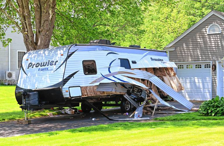 No injuries were reported Wednesday morning following a propane explosion in a camper that was parked at a home on East Street in Northfield. No injuries were reported Wednesday morning following a propane explosion in a camper that was parked at a home on East Street in Northfield.