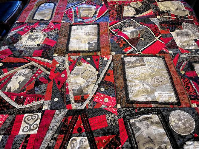A “Ladies Moral Compass Quilt” highlighting the political actions of 19th-century women will be on display at Tyler Memorial Library in Charlemont on Thursday, Jan. 16.