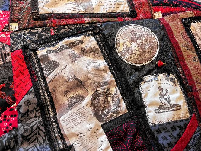 A “Ladies Moral Compass Quilt” highlighting the political actions of 19th-century women will be on display at Tyler Memorial Library in Charlemont on Thursday, Jan. 16.