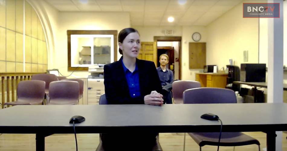 The Northfield Selectboard interviews Mallory Sullivan, who was hired in October 2022 as the town’s grant development director. As Sullivan has now taken a job with the state’s Executive Office of Economic Development, Northfield is looking to fill the role.