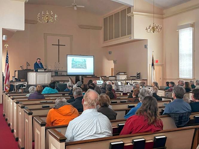 Local historian and Northfield native Joel Fowler leads a program on the 200-year history of Northfield’s Trinitarian Congregational Church in March.