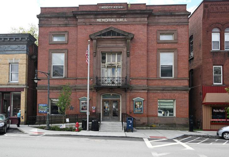 Memorial Hall in Shelburne Falls. 