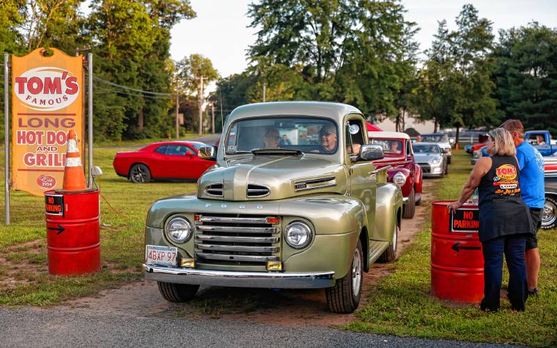 Some 150 antique vehicles were on display at Friday Cruise Night at Tom’s Long Hot Dogs in Whately last week. The show takes place every Friday night, from 5 p.m. until dusk, through Sept. 6, weather permitting. There are no rain dates. Tom’s is located at 61 State Road.