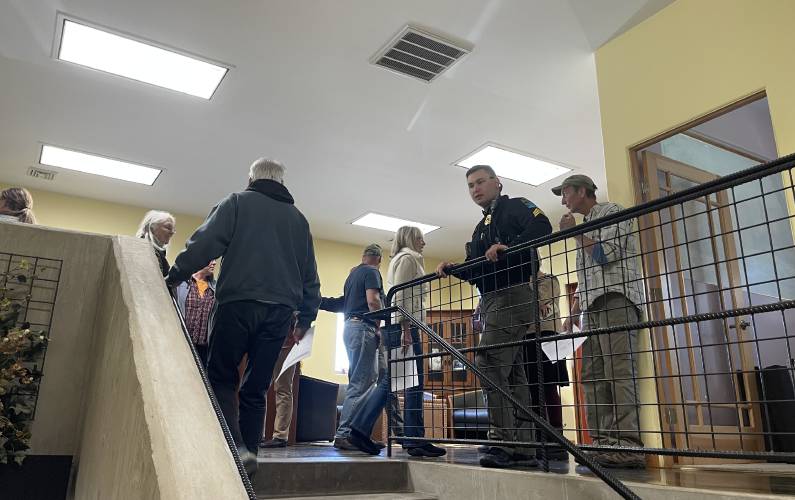 Valley Concrete & Construction in Bernardston opened its doors for Northfield residents on Saturday afternoon, giving them an opportunity to explore the space before they vote on whether to pursue acquiring it as a new home for Northfield EMS.