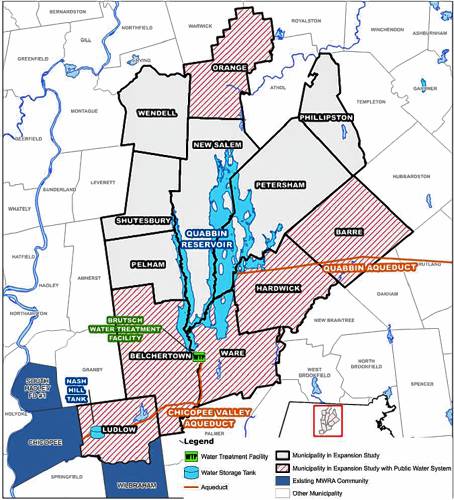 CURRENT WATER SYSTEM STATUS: From the Massachusetts Water Resources Authority report, “Quabbin Reservoir Watershed Communities: Alternatives Evaluation Summary.”