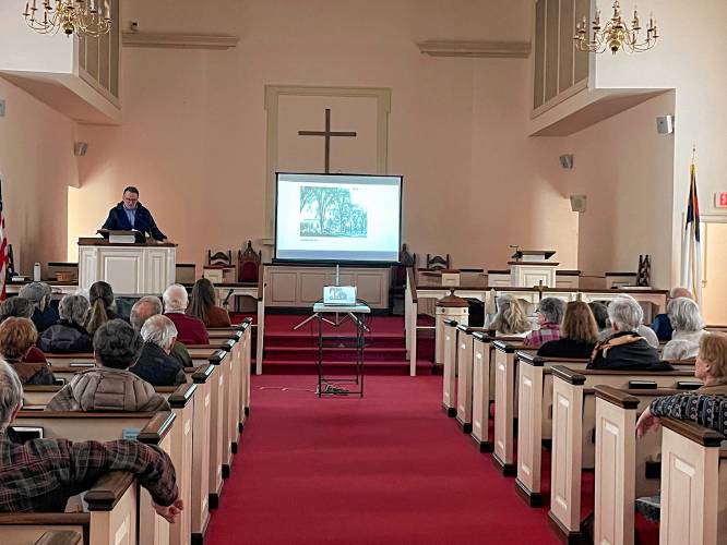 Local historian and Northfield native Joel Fowler leads a program on the 200-year history of Northfield’s Trinitarian Congregational Church in March.