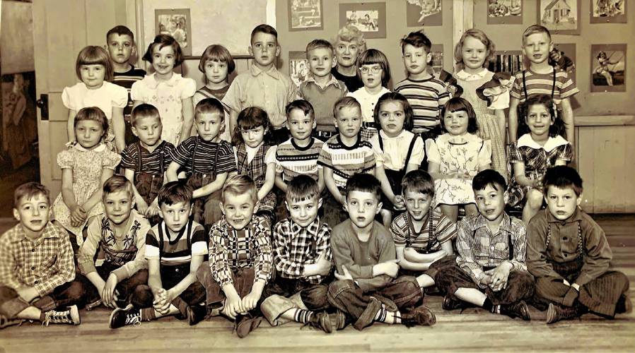 The 1953-1954 kindergarten class at Crittenden School in Buckland. The Buckland Historical Society will host a talk on the history of the town’s schools on Friday, June 21. The 1953-1954 kindergarten class at Crittenden School in Buckland. The Buckland Historical Society will host a talk on the history of the town’s schools on Friday, June 21.