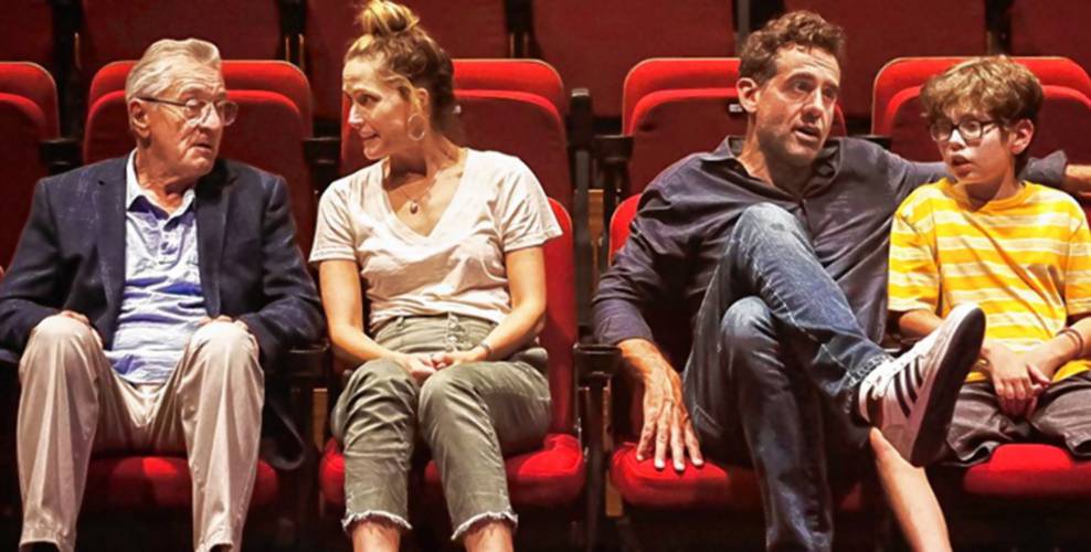 The main actors in “Ezra” — from left, Robert De Niro, Rose Byrne, Bobby Cannavale, and William A. Fitzgerald — play three generations of a family grappling with the autism of a young boy.