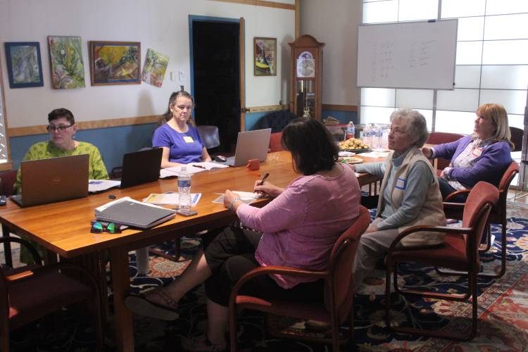 Members of the public convened at Wendell Free Library on Monday to remotely meet with state Rep. Aaron Saunders. The meeting was requested by Indivisible West Quabbin, a grassroots organization that advocates for legislation and leadership that support human rights, education, environmental protections and other democratic principles.