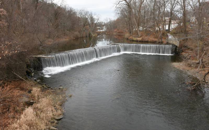 The Wiley-Russell Dam on the Green River by Meridian Street in Greenfield. The Wiley-Russell Dam on the Green River by Meridian Street in Greenfield.