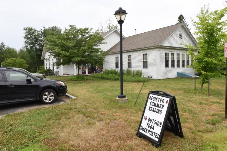The Rainbow Players will perform personal stories at the Wendell Free Library, pictured, on Saturday, July 20.