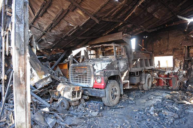 Owner Paul Siano Sr. lost much of his excavating equipment that was stored in his commercial garage at 130 Laurel St. in Greenfield when it caught fire earlier this month.