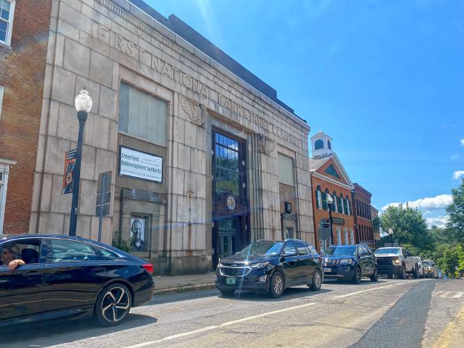 Two architecture firms are eyeing the First National Bank building on Bank Row in Greenfield for potential redevelopment. Two architecture firms are eyeing the First National Bank building on Bank Row in Greenfield for potential redevelopment.