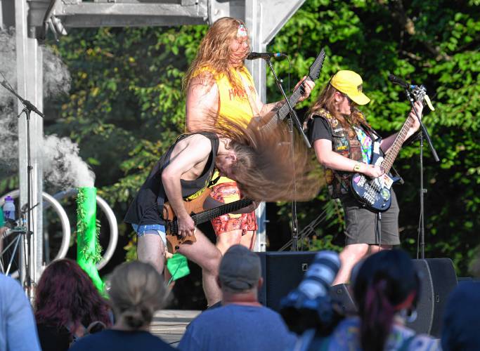 Bonginator plays the Four Phantoms Stage at the RPM Fest at the Miller Falls Rod and Gun Club in Montague on Friday evening. 