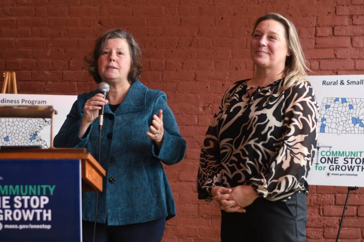 Sen. Jo Comerford, left,  and Rep. Natalie Blais.