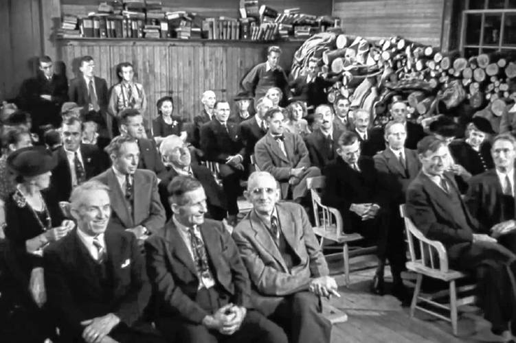 A still image from “The Cummington Story,” a 20-minute propaganda film about tolerance and acceptance of immigrants made in the small hilltown in 1945.