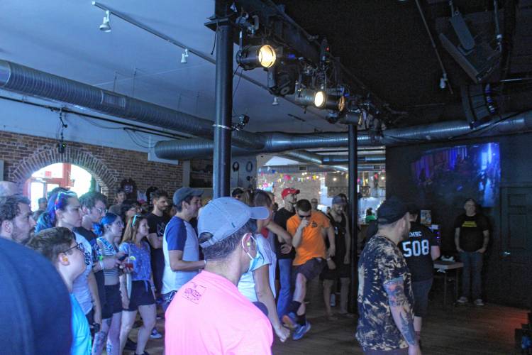 Audience members dance to the music at the Pioneer Valley Ska Festival on July 27.