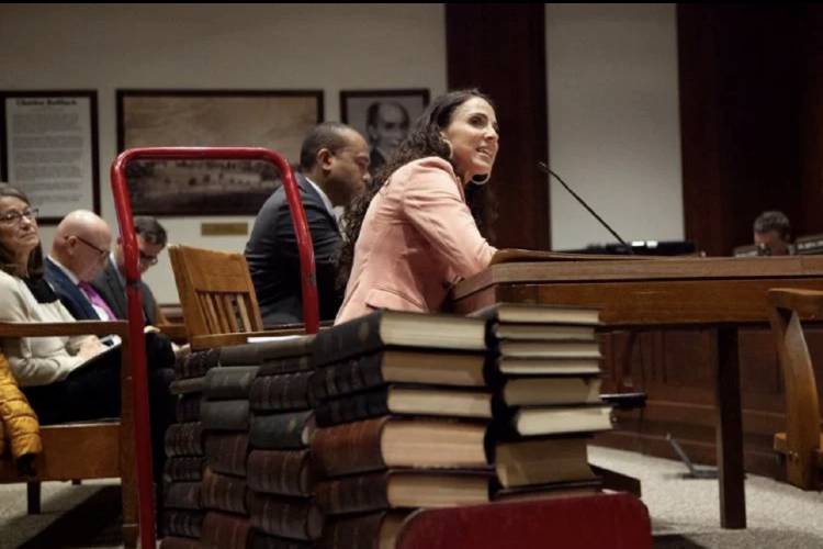 Question 1 on November’s ballot asks voters whether the state auditor has the authority to audit the Legislature. The idea is a longtime pledge made by current State Auditor Diana DiZoglio, pictured here in March addressing lawmakers. Question 1 on November’s ballot asks voters whether the state auditor has the authority to audit the Legislature. The idea is a longtime pledge made by current State Auditor Diana DiZoglio, pictured here in March addressing lawmakers.