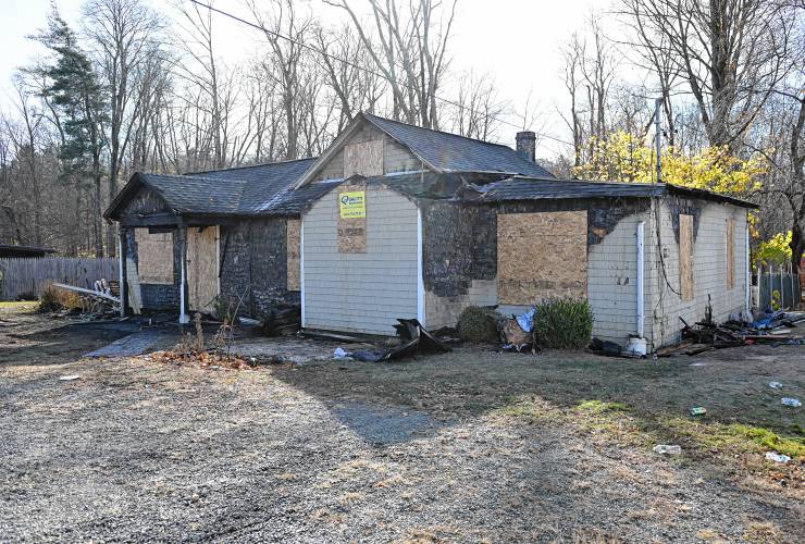 A fire ravaged a single-story house at 52 Silver St. in Greenfield late Wednesday night.