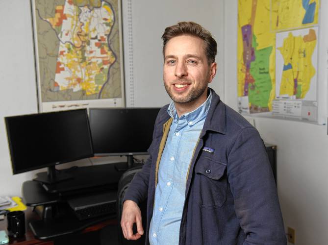 Long-dormant plans for Elm Street upgrades are soon coming to the village, as Deerfield received a $500,000 Complete Streets grant. Town Administrator Christopher Dunne, pictured, picked the project up when he joined Deerfield as its town planner in 2023.