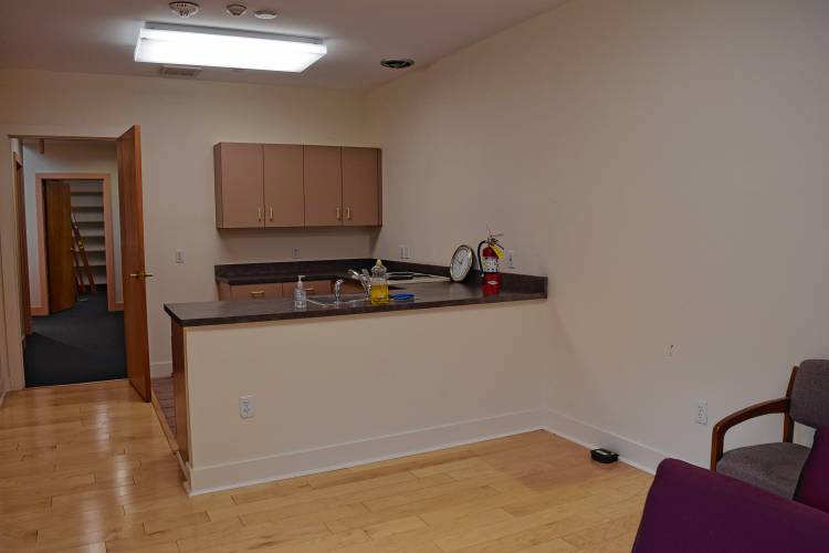 The kitchen at 23 Plumtree Road that would need to be upgraded for a new senior center. 