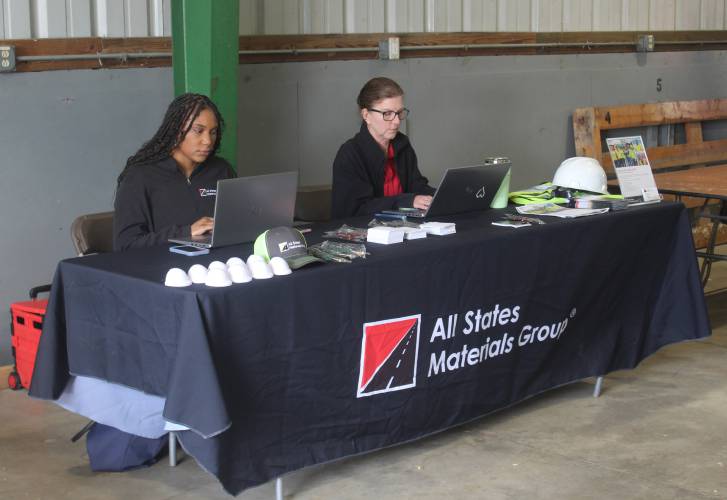 Employees with All States Materials Group at the third Construction & Trades Careers Day at the Franklin County Fairgrounds earlier this month.