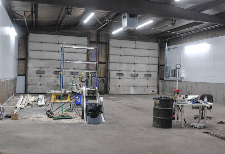 The new Bernardston Fire Station is being renovated at 167 Northfield Road, the former home of Raymond’s Repair.