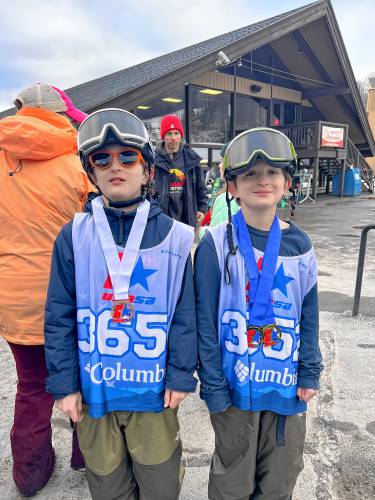 Greenfield’s Landon Allenby (left) and Lucas Allenby (right) after qualifying for USASA Nationals at Stratton Mountain in Vermont earlier this month. Greenfield’s Landon Allenby (left) and Lucas Allenby (right) after qualifying for USASA Nationals at Stratton Mountain in Vermont earlier this month.