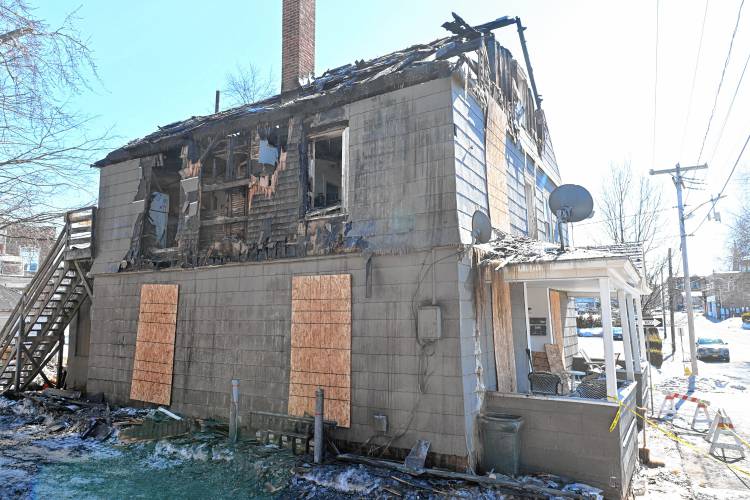 A house with five apartments at 75 School St. was destroyed early Sunday morning.