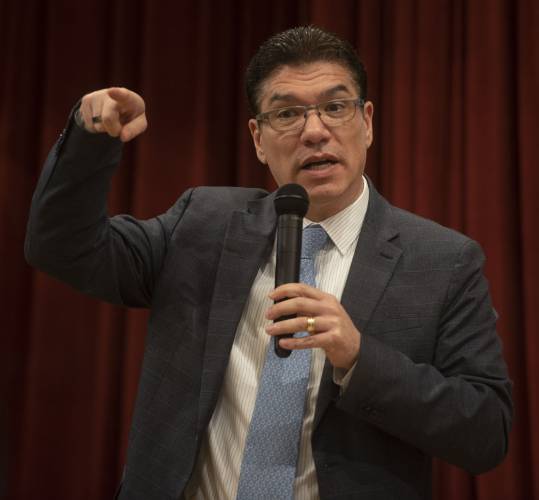 In a letter sent to the campus community, University of Massachusetts Amherst Chancellor Javier Reyes outlines a series of steps the flagship campus is taking in response to funding cuts and possible changes to the U.S. Department of Education. In a letter sent to the campus community, University of Massachusetts Amherst Chancellor Javier Reyes outlines a series of steps the flagship campus is taking in response to funding cuts and possible changes to the U.S. Department of Education.