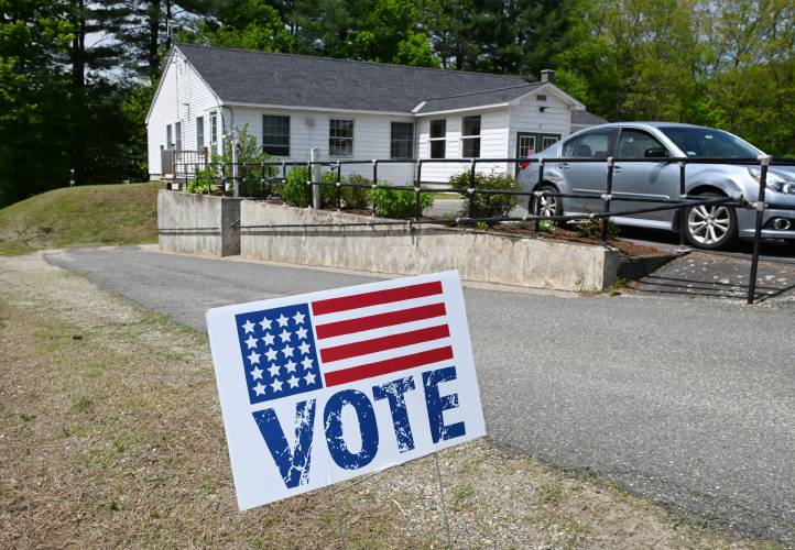 Voting at the Town Offices in Colrain. 