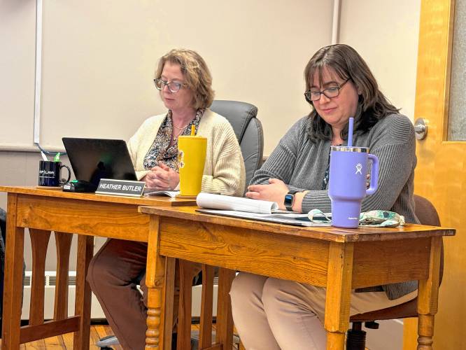 From left, Buckland Town Administrator Heather Butler and Director of Assessing Pam Guyette. Guyette has been appointed as interim town administrator while the Selectboard seeks a permanent replacement for Butler, who has accepted a job in West Boylston. From left, Buckland Town Administrator Heather Butler and Director of Assessing Pam Guyette. Guyette has been appointed as interim town administrator while the Selectboard seeks a permanent replacement for Butler, who has accepted a job in West Boylston.