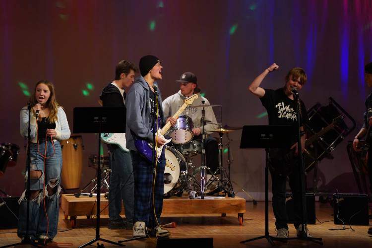 Frontier Regional School’s modern band is performing for the public on Thursday evening.