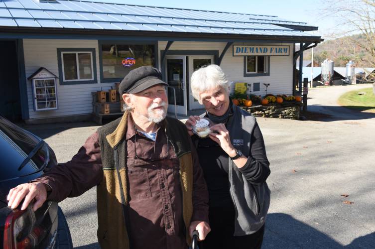 Wendell residents Myron and Kathy-Ann Becker, pictured at Diemand Farm in 2022, will be the next honorees of Gail Mason’s “Honoring Elders” series at the Wendell Meetinghouse on Tuesday, Aug. 6.