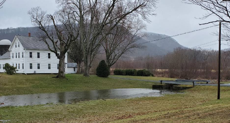 Flooding near Bloody Brook in Deerfield.
