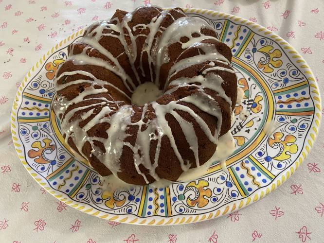 Election cakes were more or less forgotten by 1900. The practice was revived by bakers in 2016, when the phrase “Make America Bake Again” took the internet by storm. The original election cake was a yeast-risen, spicy cake with dried fruits and booze. My challenge while baking was to make an election cake without alcohol since it was to be served in a school.