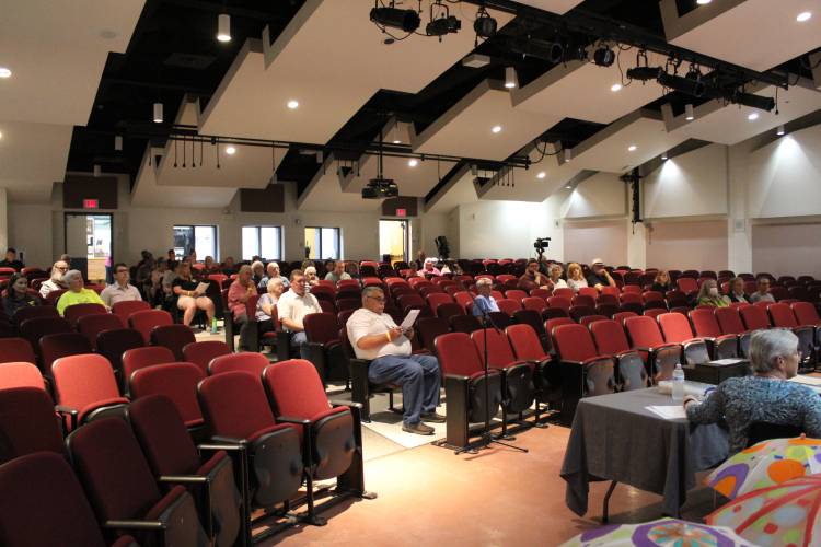 Residents approved all articles except for a citizen’s petition at Saturday’s annual Town Meeting at Pioneer Valley Regional School on Saturday morning.