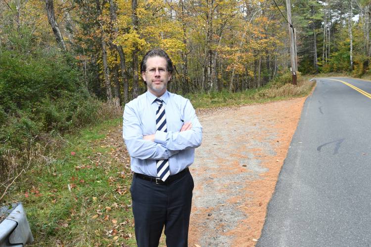 First Assistant District Attorney Steven Gagne stands in a small pull-off on Route 78 in Warwick where human remains were found in 1989. Authorities have scheduled a press conference on Thursday morning to announce what they say is a major breakthrough in the case. First Assistant District Attorney Steven Gagne stands in a small pull-off on Route 78 in Warwick where human remains were found in 1989. Authorities have scheduled a press conference on Thursday morning to announce what they say is a major breakthrough in the case.