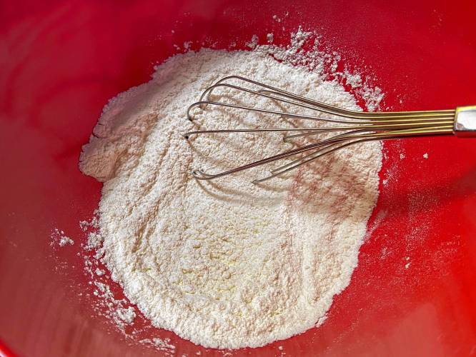 Sift together the dry ingredients, and whisk them as well to make sure that they are thoroughly combined. Store the mix in an unrefrigerated, airtight container until it is needed (but not for more than 3 months).