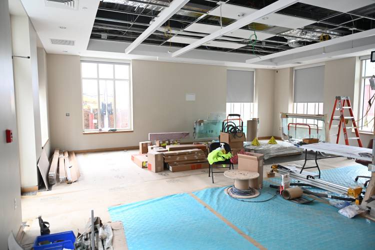 The meeting room with its own entrance on the first floor of the addition to the Tilton Library in South Deerfield.