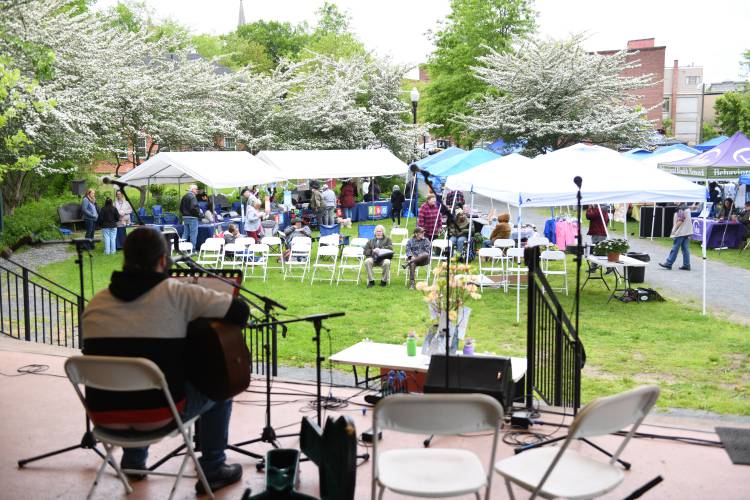 Musicians play for those attending the 23rd annual Mental Health & Wellness Fair at Greenfield’s Energy Park last week.