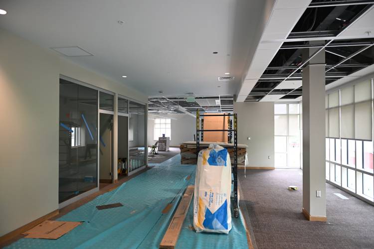 The main stacks will be in this second floor room of the addition to the Tilton Library in South Deerfield.